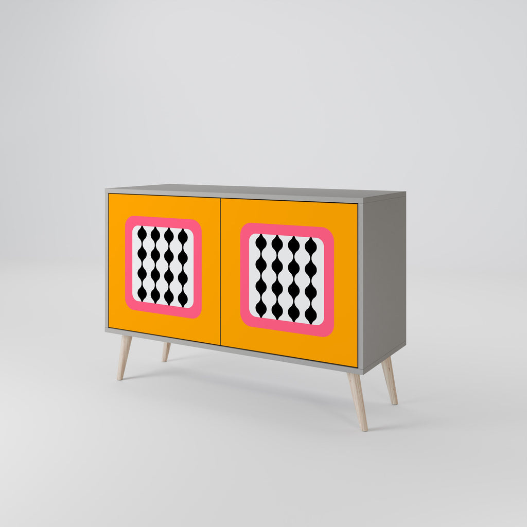 Buffet 2 portes TEARS IN HEAVEN en finition grise