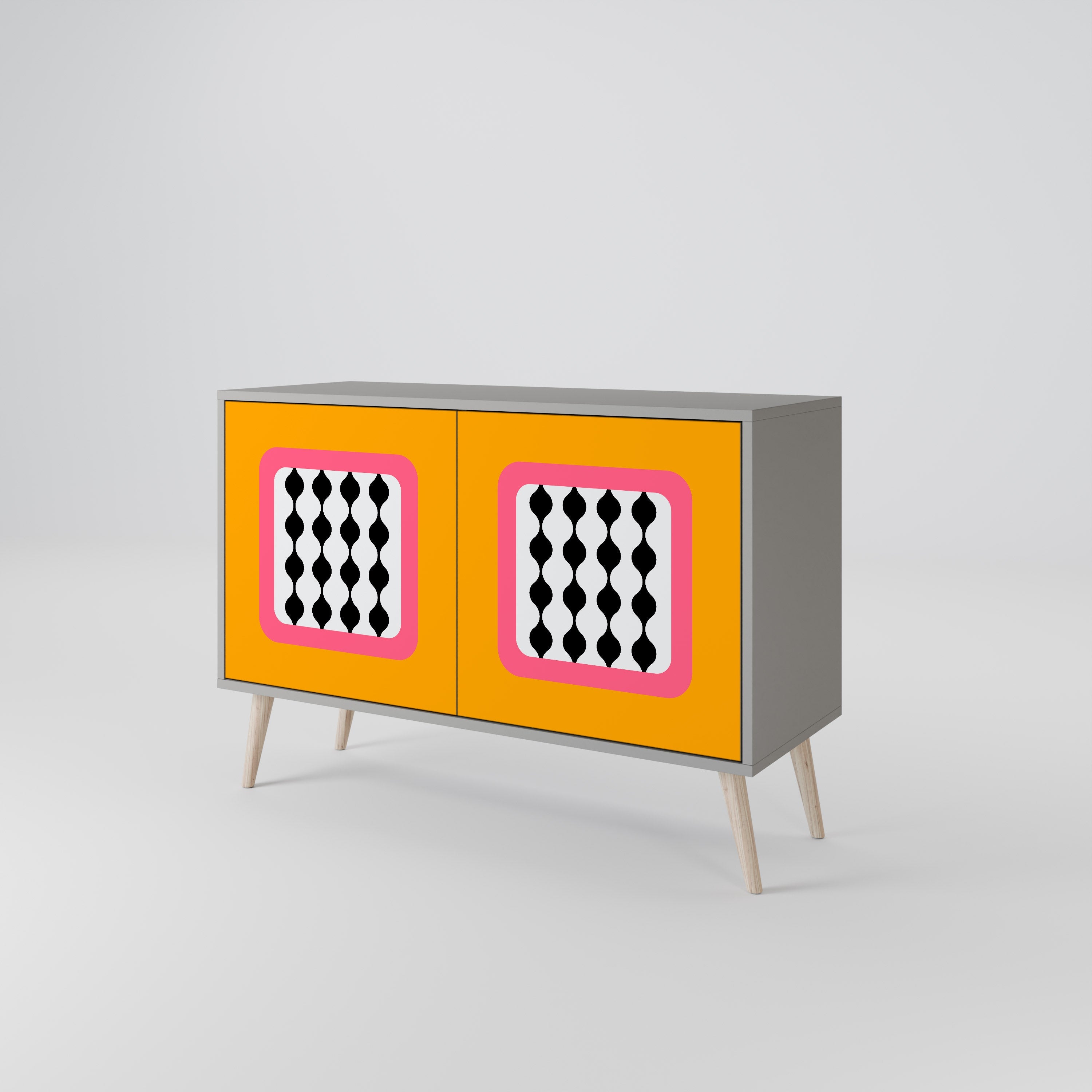 Buffet 2 portes TEARS IN HEAVEN en finition grise