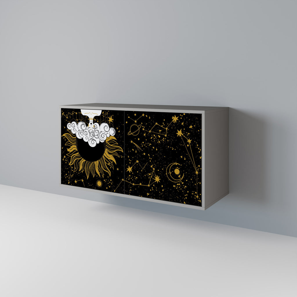 Buffet 2 portes STELLAR CONSTELLATIONS en finition grise