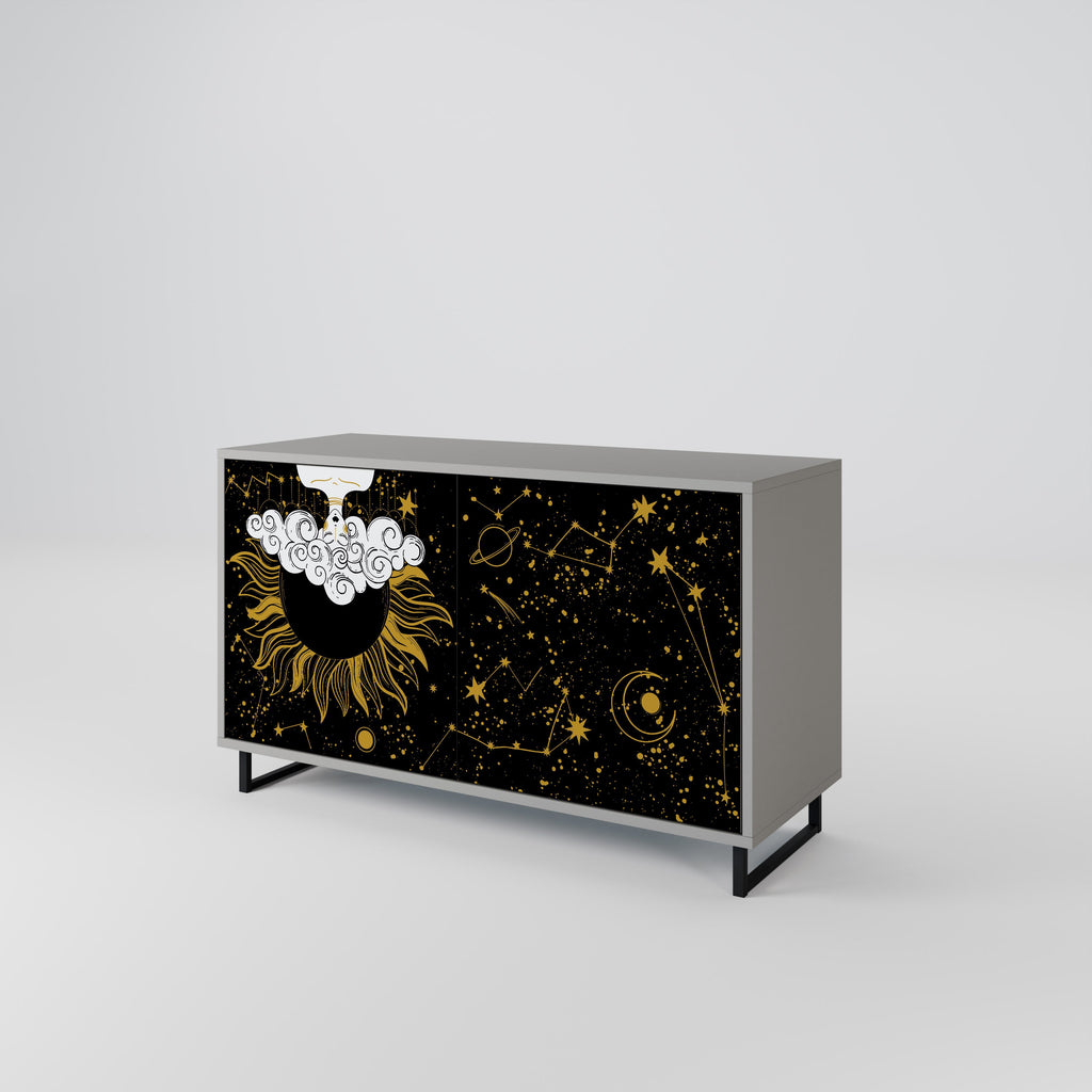 Buffet 2 portes STELLAR CONSTELLATIONS en finition grise