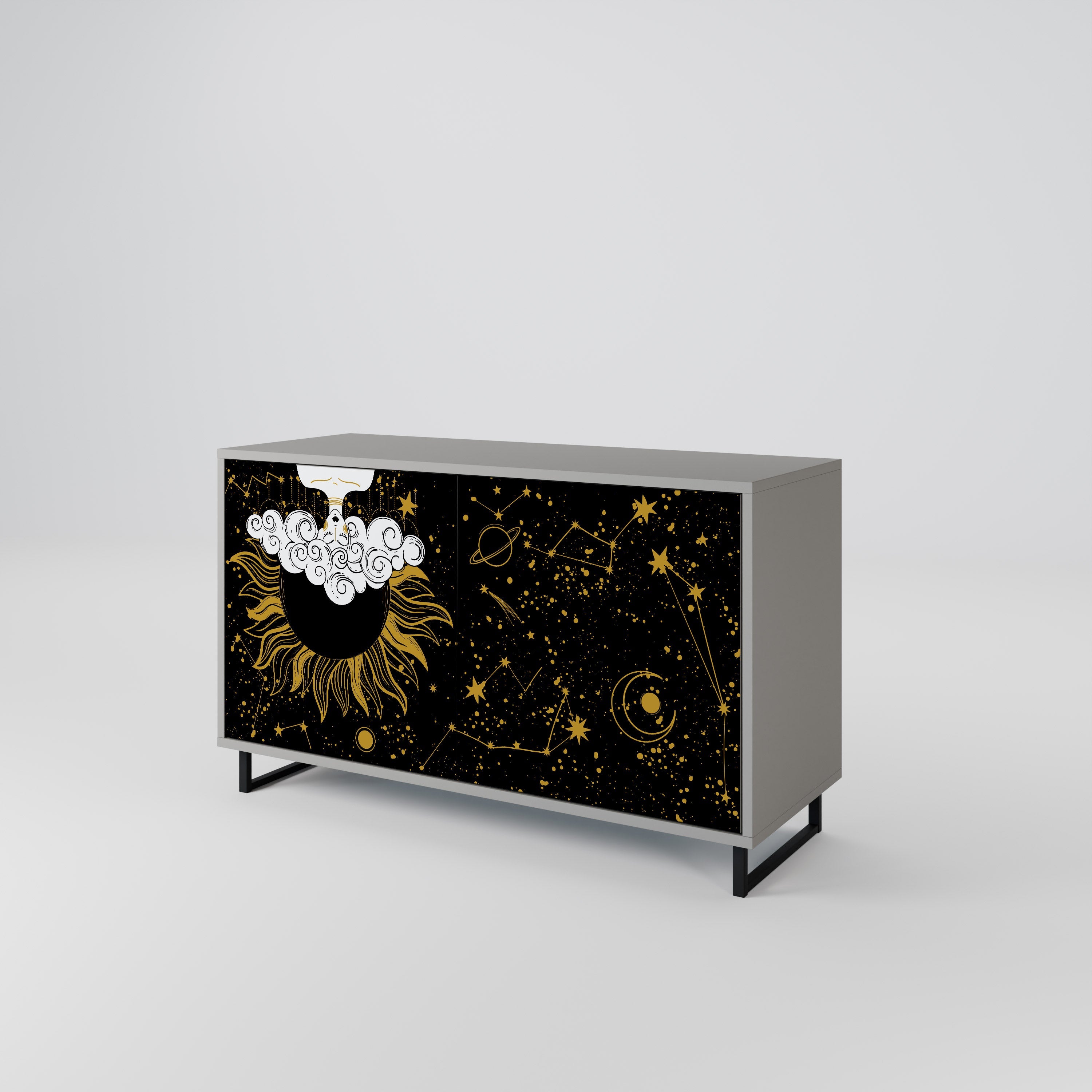 Buffet 2 portes STELLAR CONSTELLATIONS en finition grise