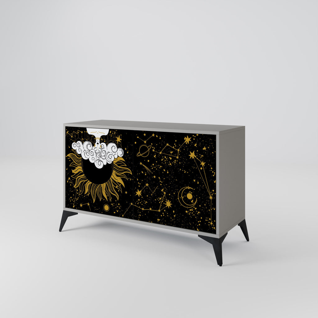 Buffet 2 portes STELLAR CONSTELLATIONS en finition grise
