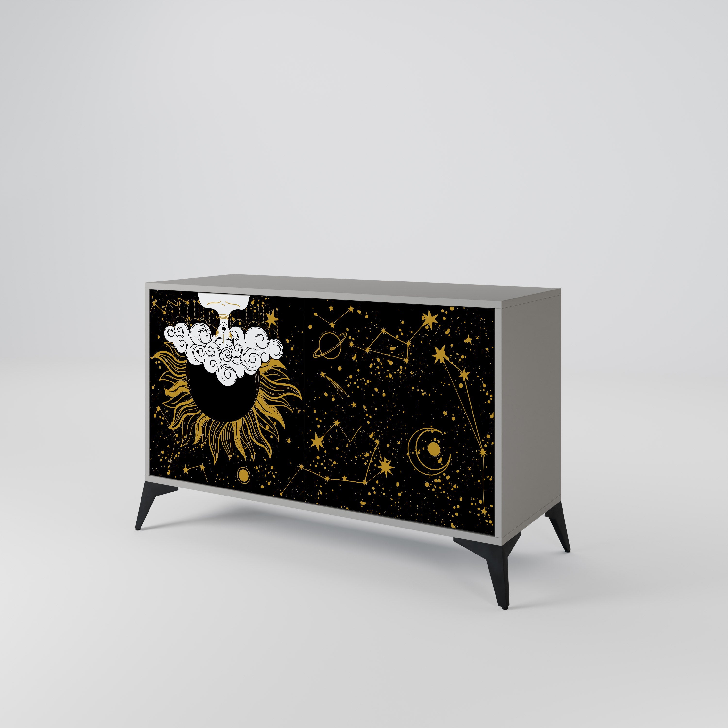 Buffet 2 portes STELLAR CONSTELLATIONS en finition grise
