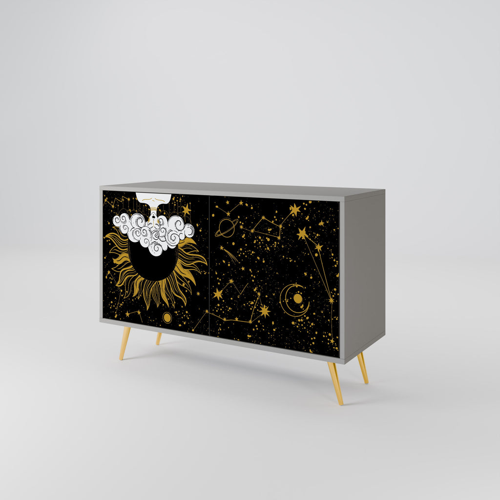 Buffet 2 portes STELLAR CONSTELLATIONS en finition grise