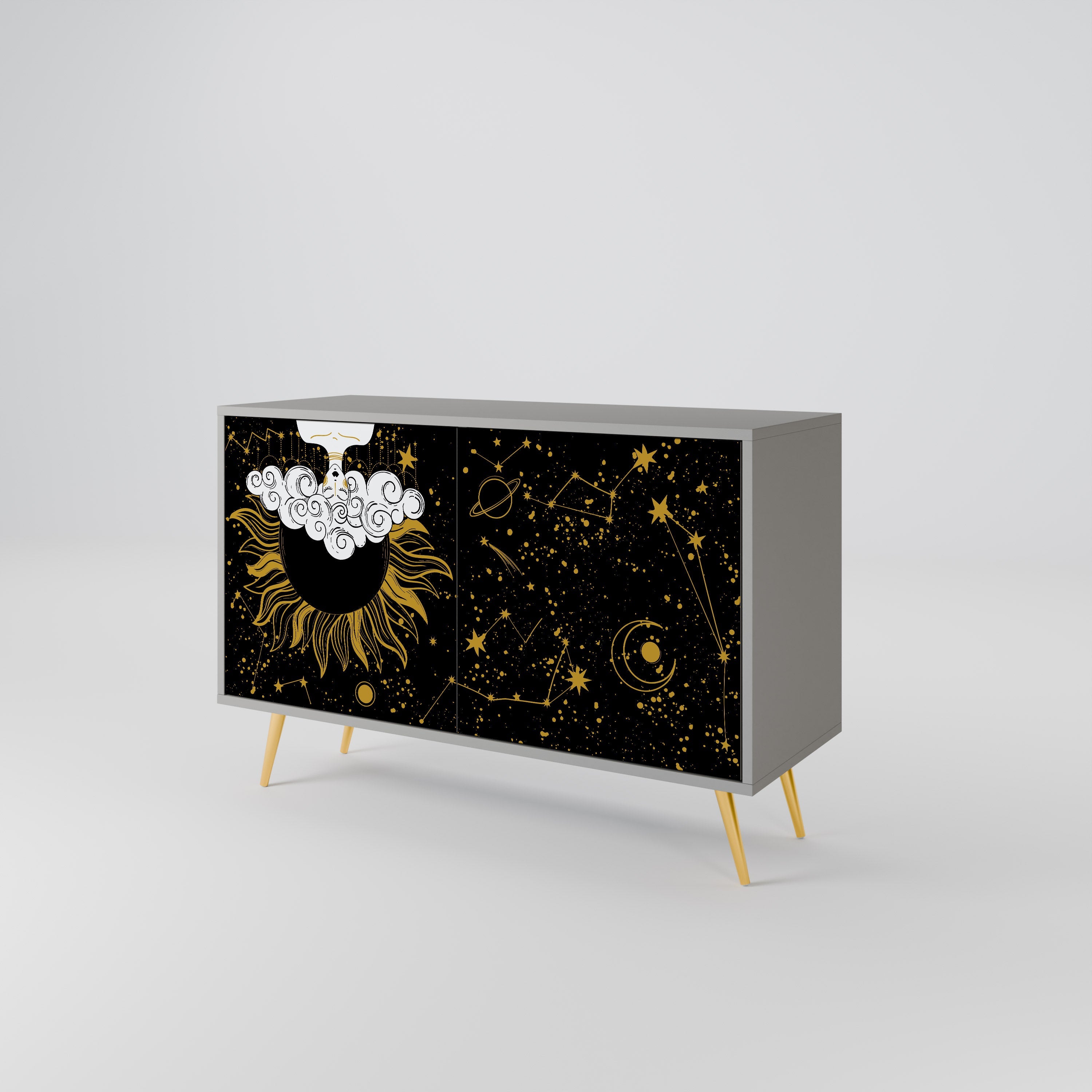 Buffet 2 portes STELLAR CONSTELLATIONS en finition grise