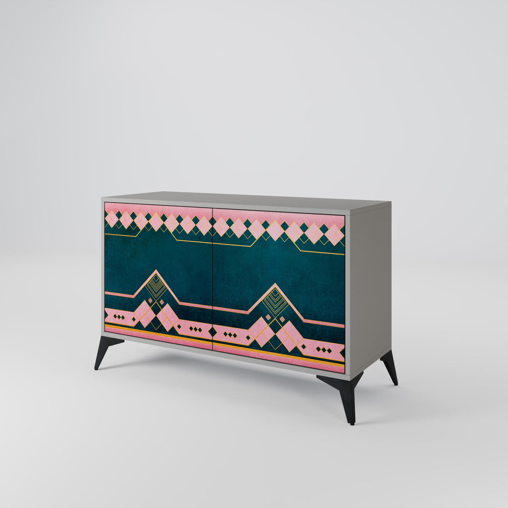 Buffet 2 portes ROYAL COMPOSITION finition grise