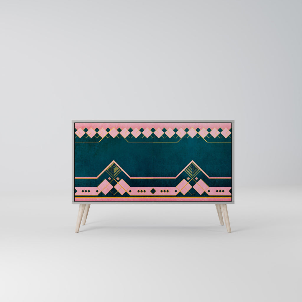 Buffet 2 portes ROYAL COMPOSITION finition grise