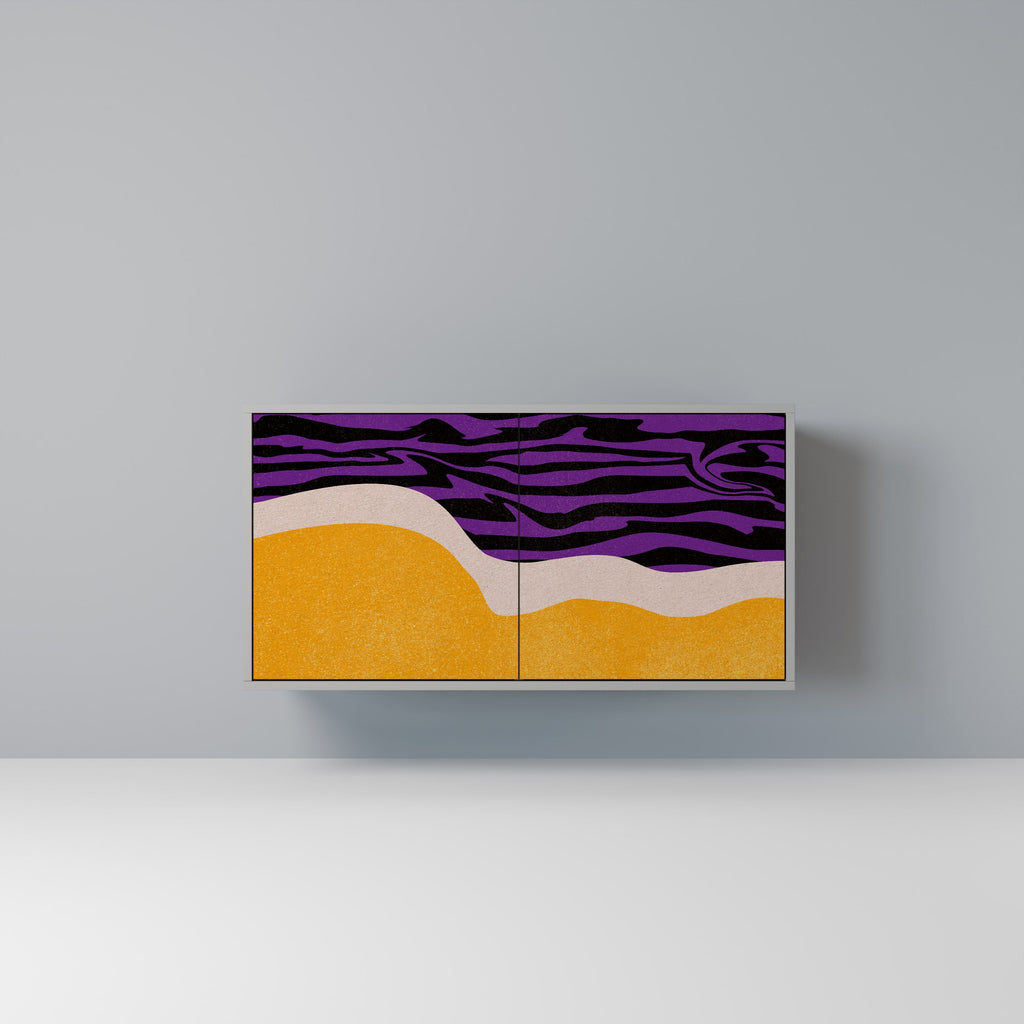 Buffet 2 portes INDEPENDENT BORDER finition grise