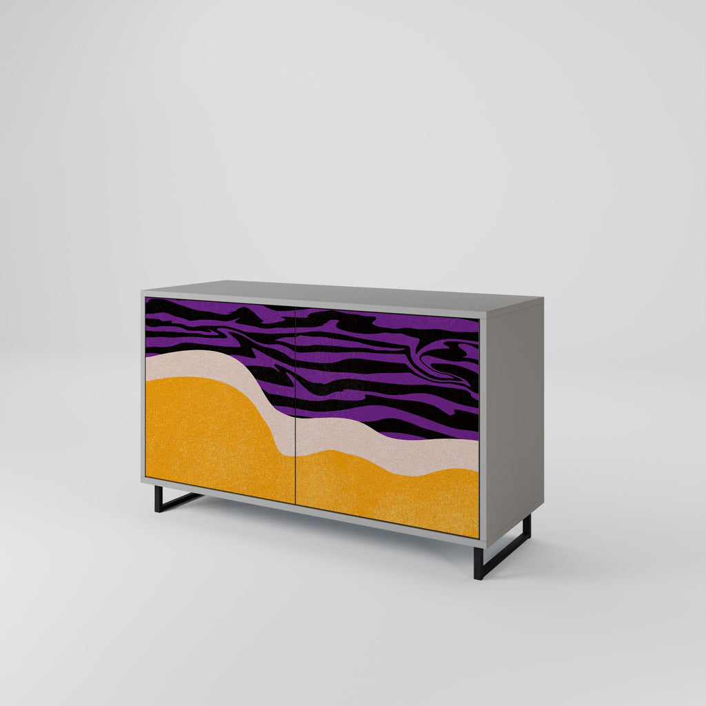 Buffet 2 portes INDEPENDENT BORDER finition grise