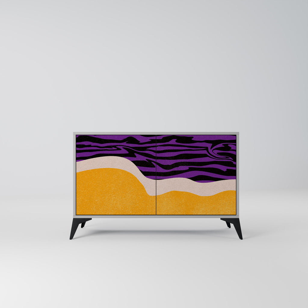 Buffet 2 portes INDEPENDENT BORDER finition grise