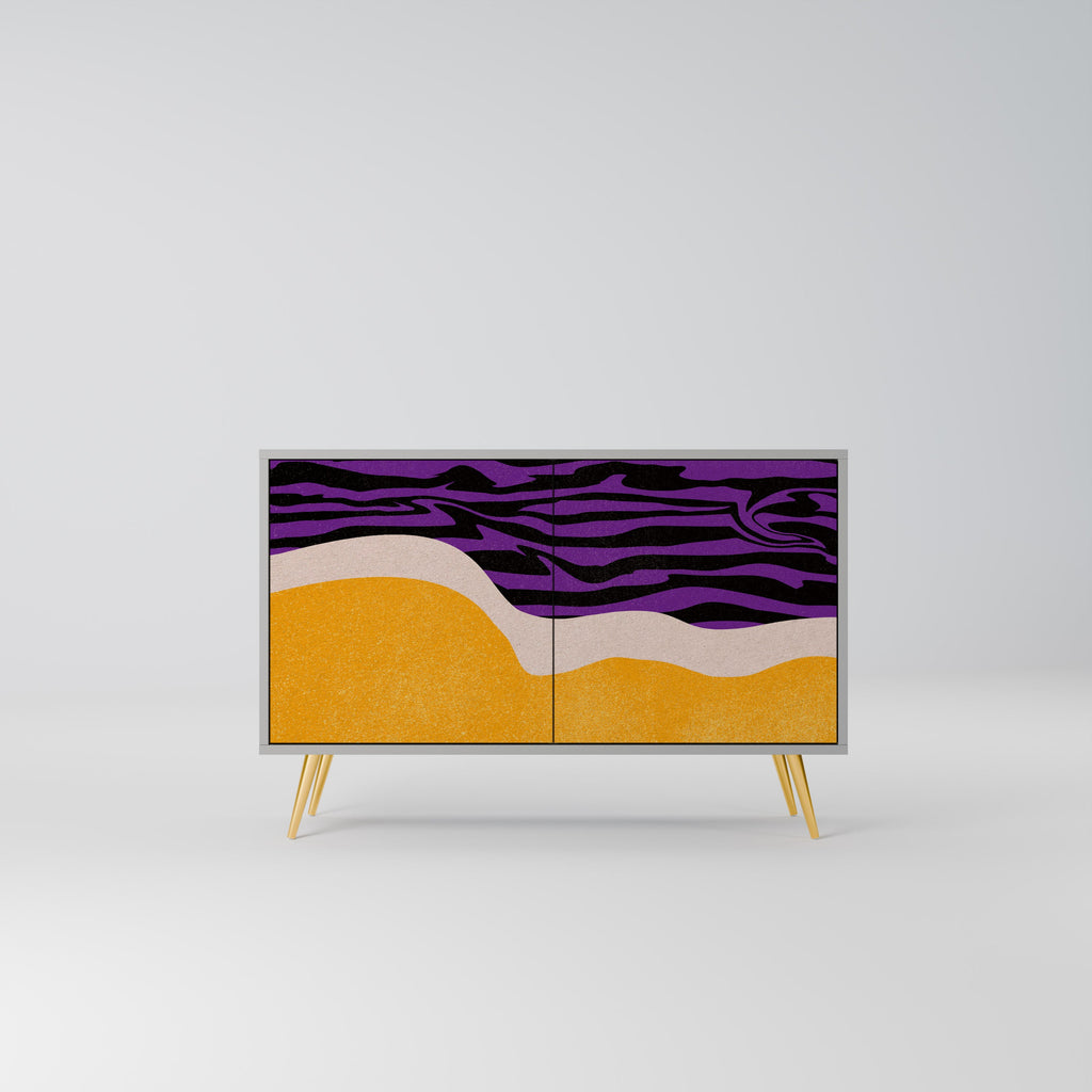 Buffet 2 portes INDEPENDENT BORDER finition grise