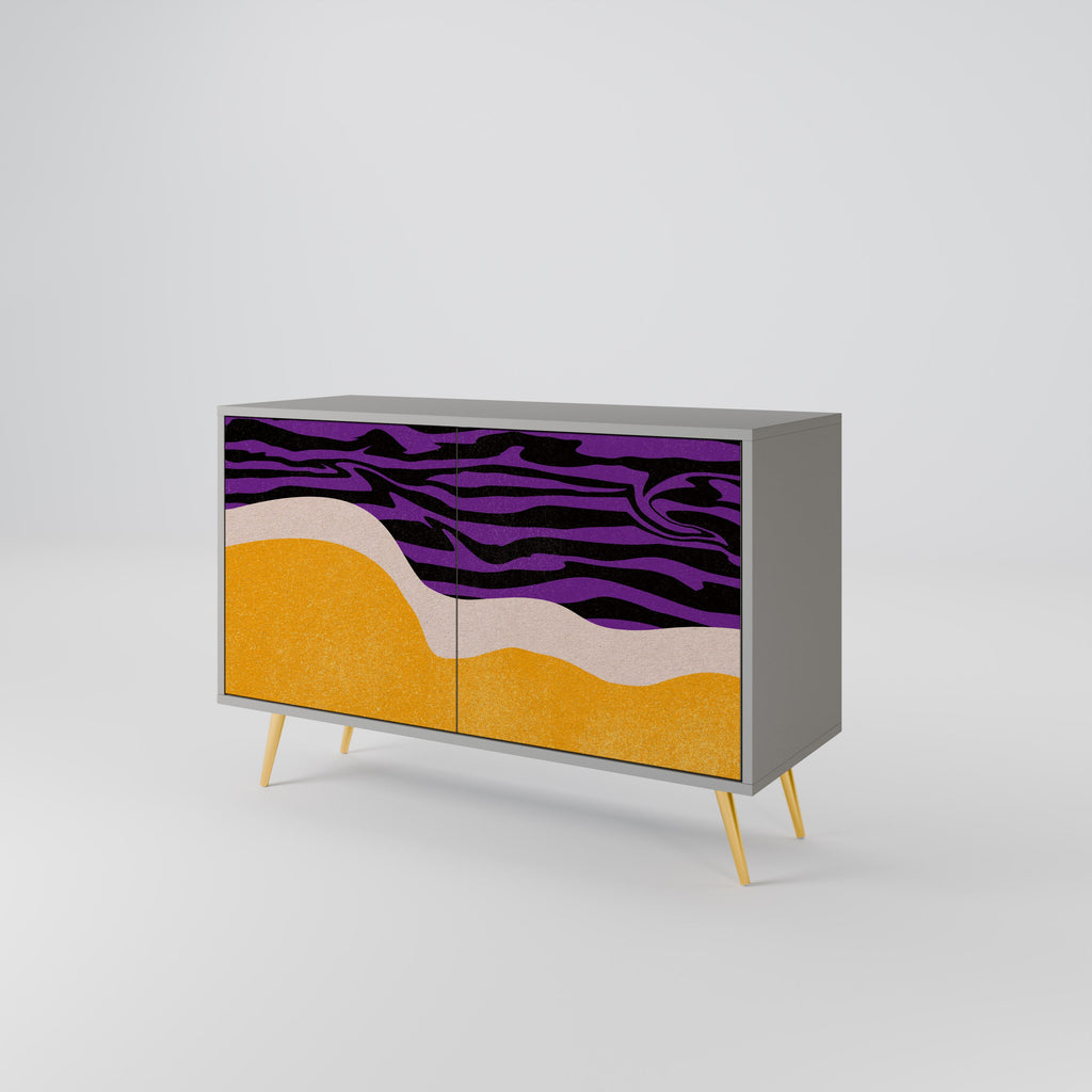 Buffet 2 portes INDEPENDENT BORDER finition grise