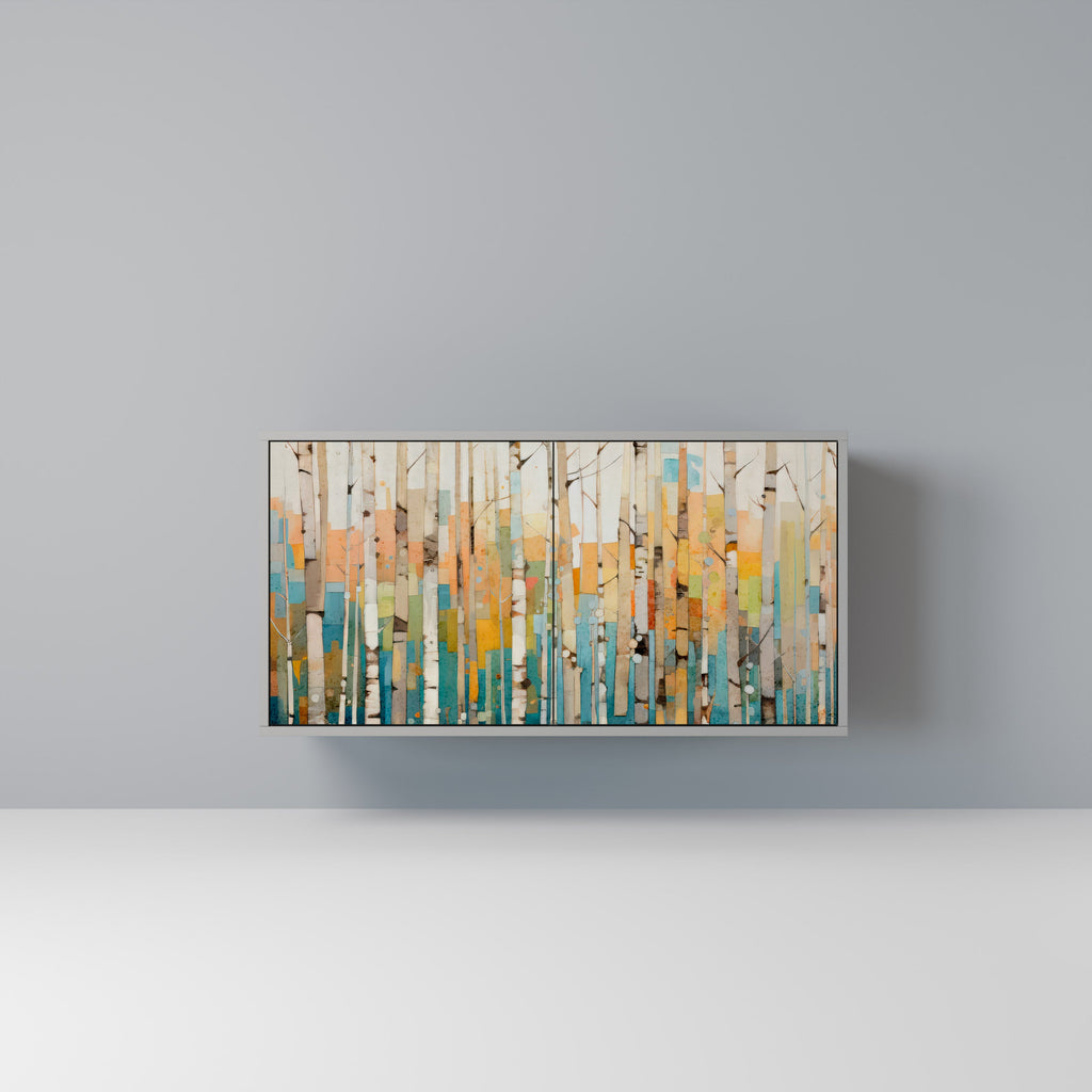 Buffet 2 portes BIRCH KALEIDOSCOPE finition grise