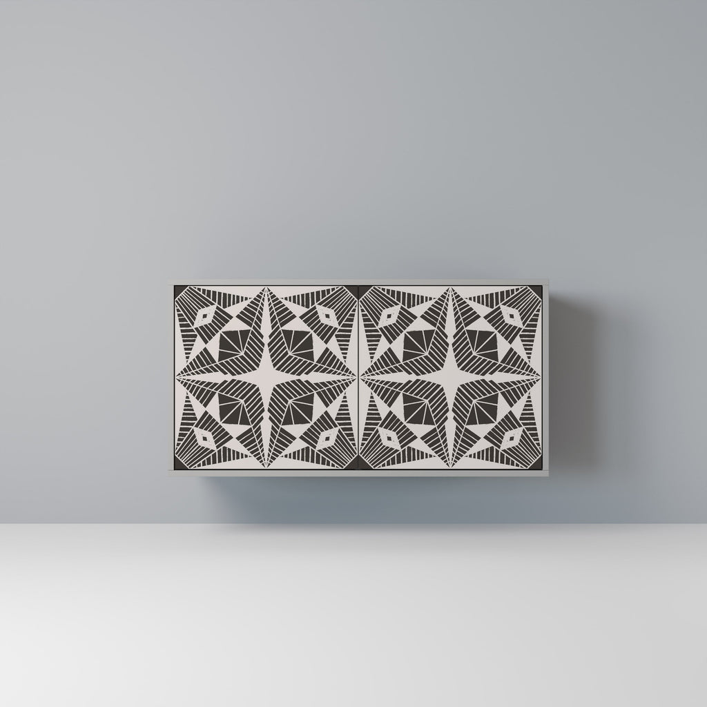 Buffet 2 portes MONOCHROME NEXUS finition grise