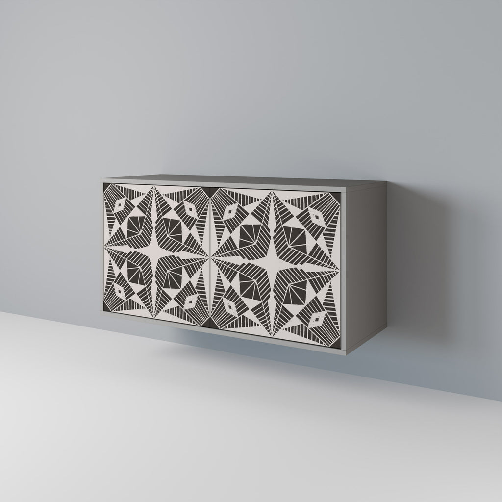 Buffet 2 portes MONOCHROME NEXUS finition grise