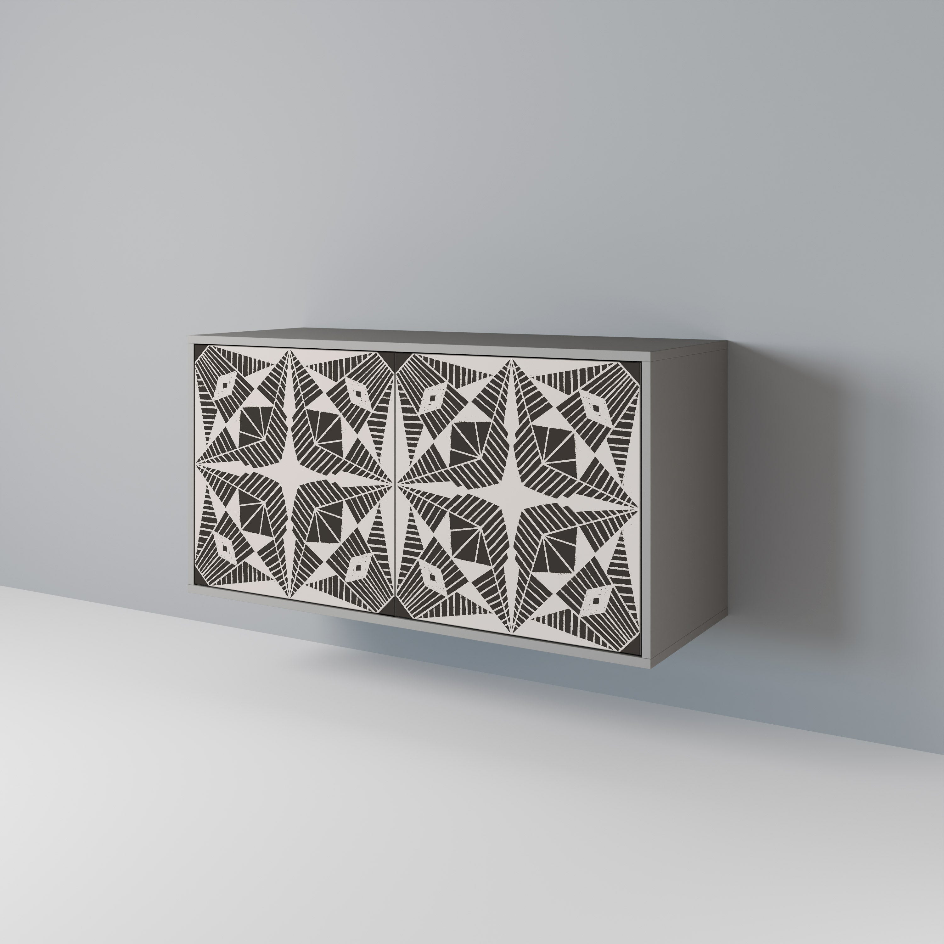 Buffet 2 portes MONOCHROME NEXUS finition grise