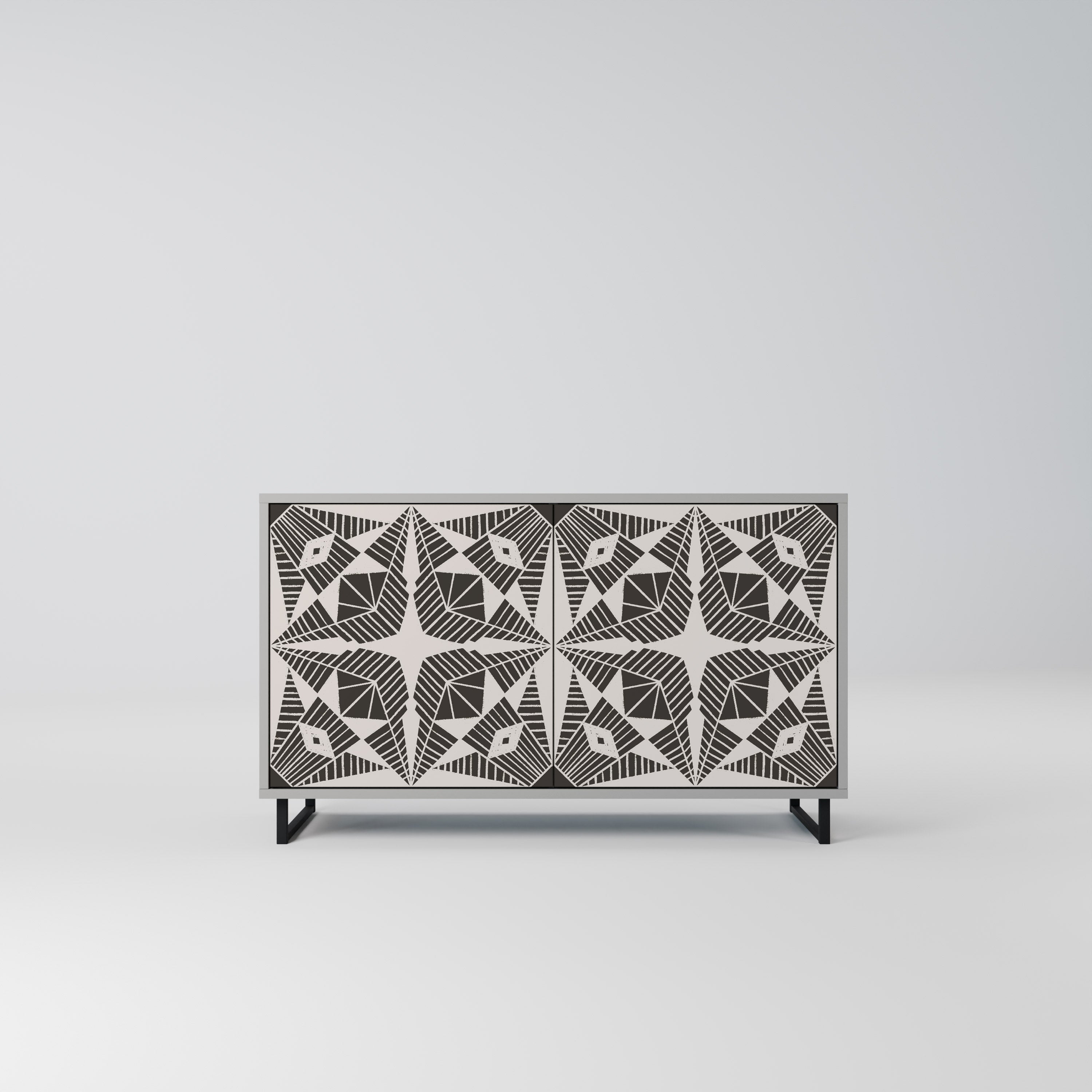 Buffet 2 portes MONOCHROME NEXUS finition grise