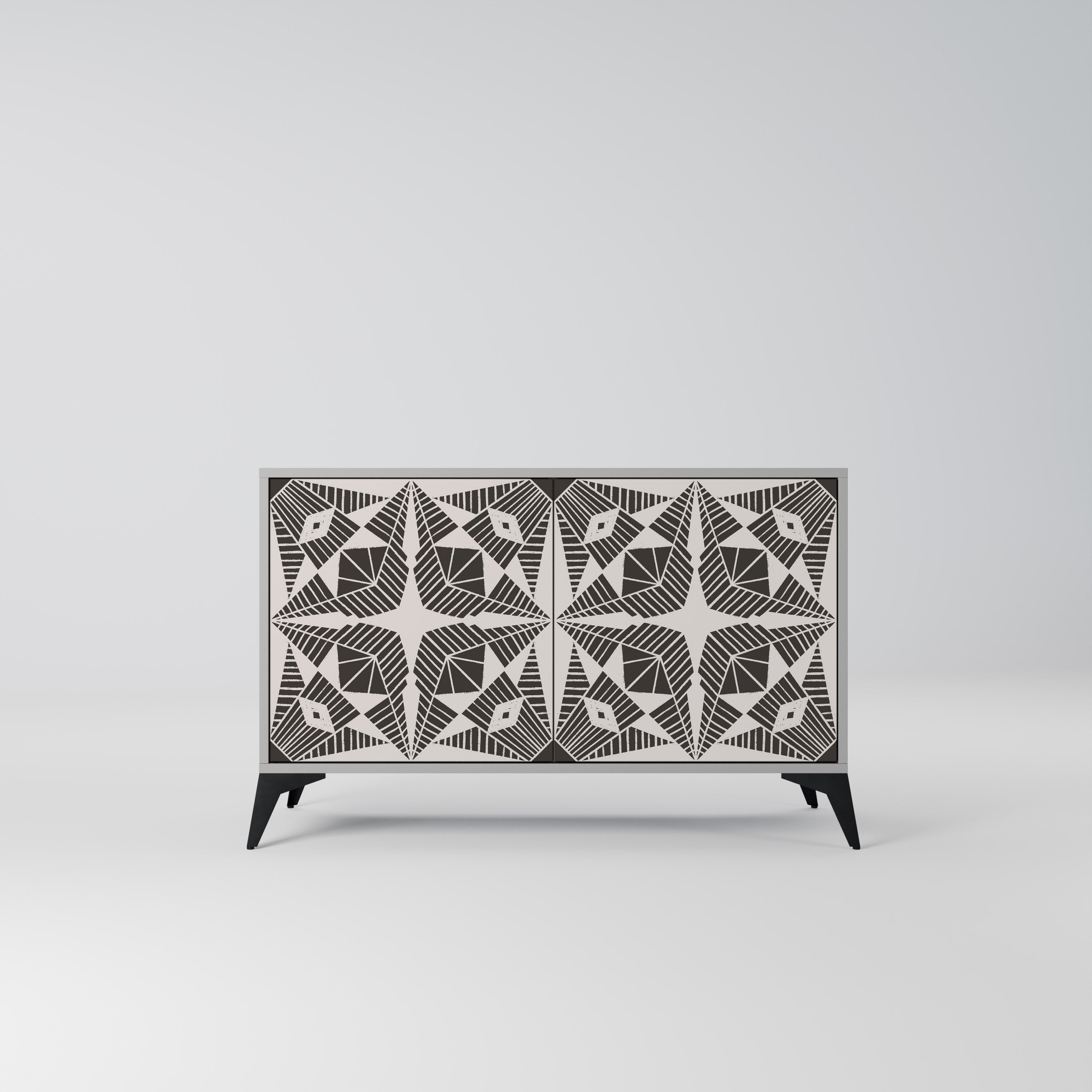 Buffet 2 portes MONOCHROME NEXUS finition grise