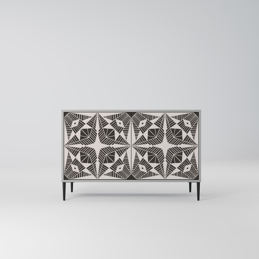 Buffet 2 portes MONOCHROME NEXUS finition grise