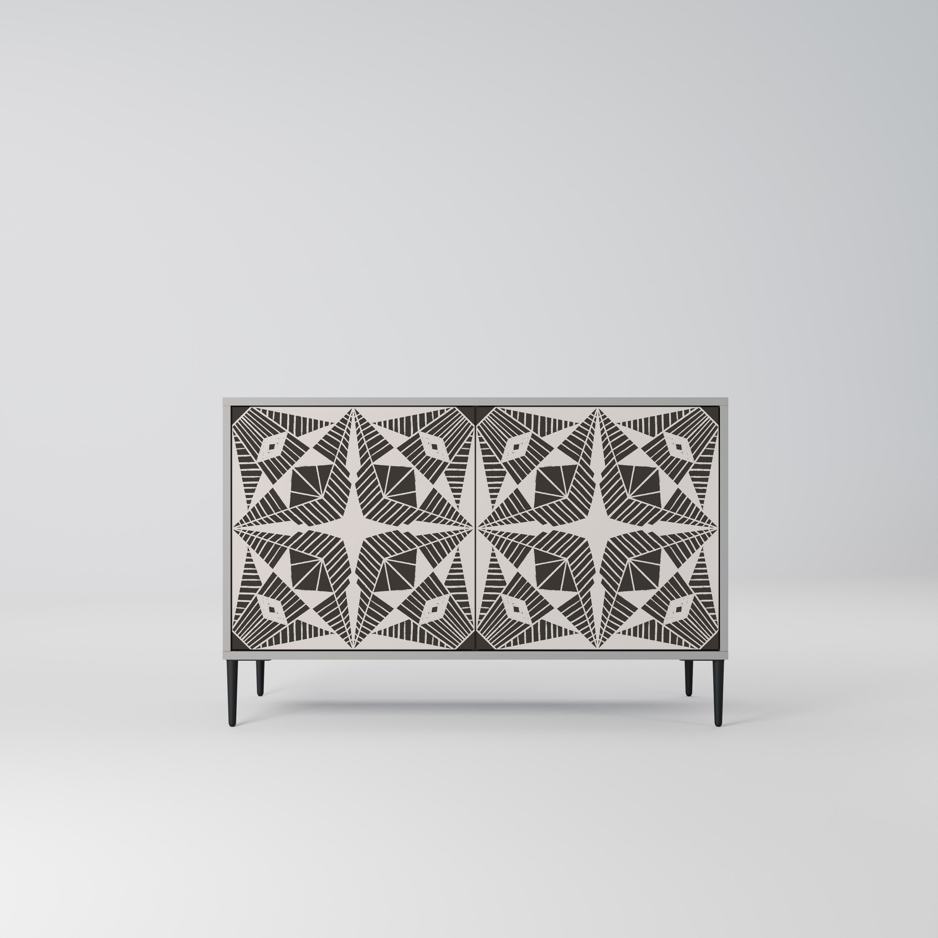 Buffet 2 portes MONOCHROME NEXUS finition grise