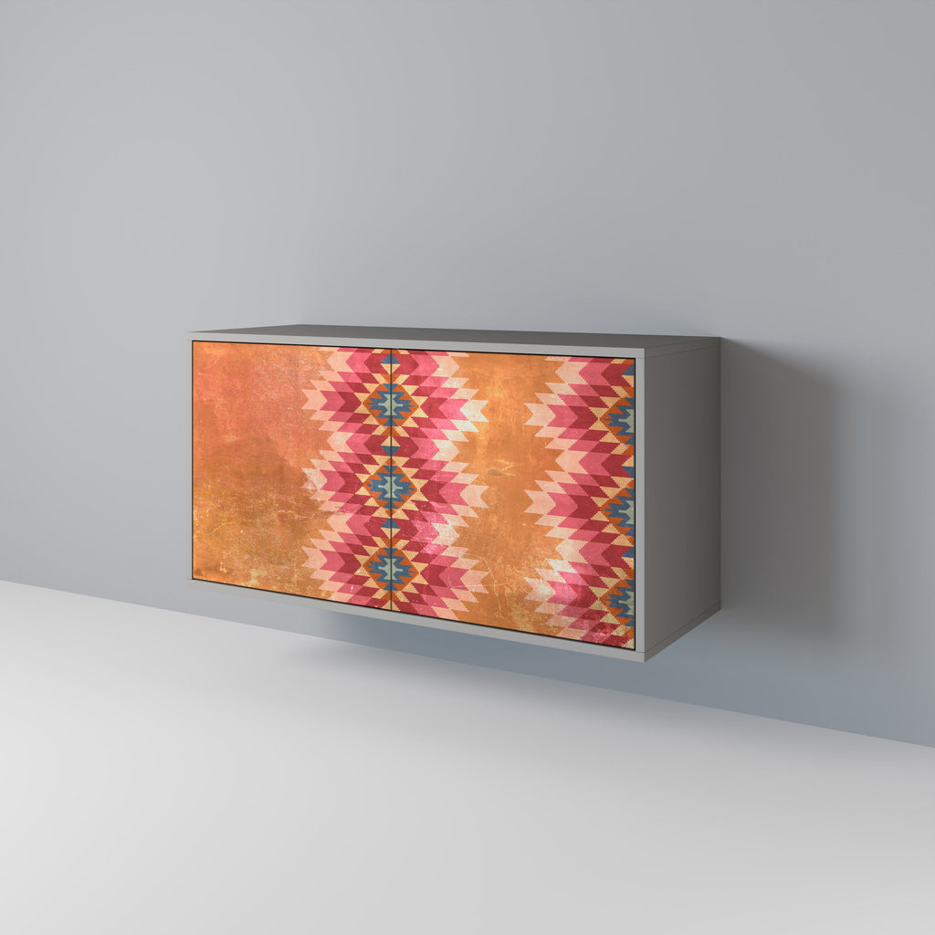 Buffet 2 portes INDIAN FOLK finition grise