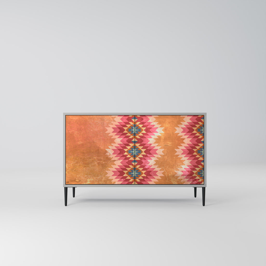 Buffet 2 portes INDIAN FOLK finition grise