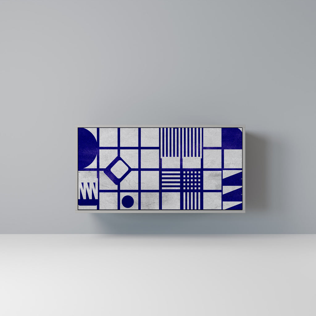 Buffet 2 portes THE RIGHT PLACES en finition grise