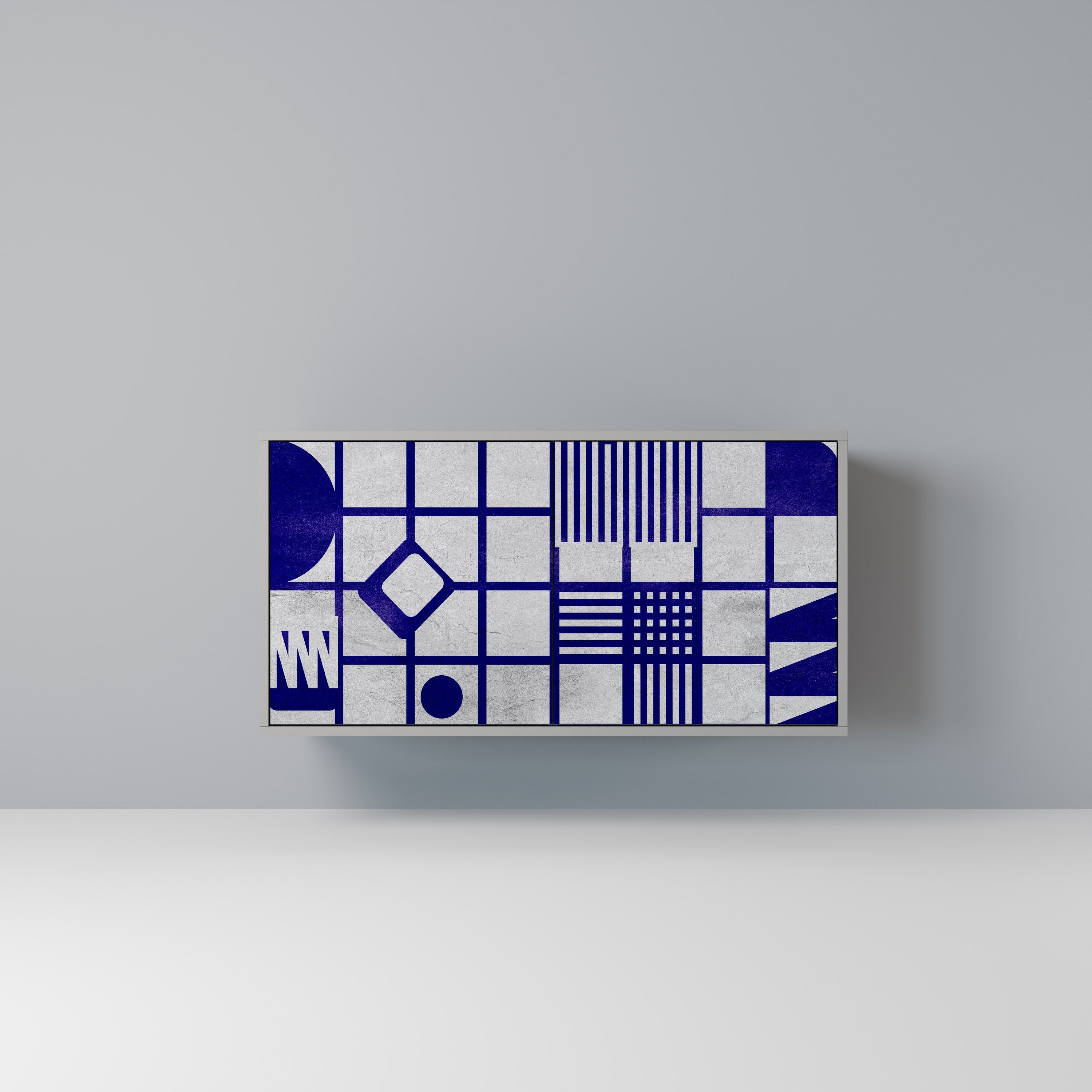 Buffet 2 portes THE RIGHT PLACES en finition grise