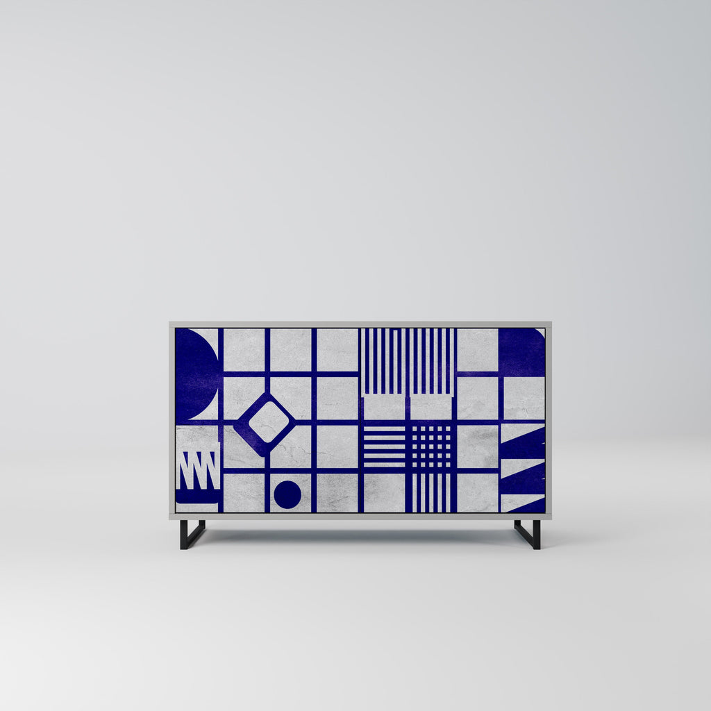 Buffet 2 portes THE RIGHT PLACES en finition grise