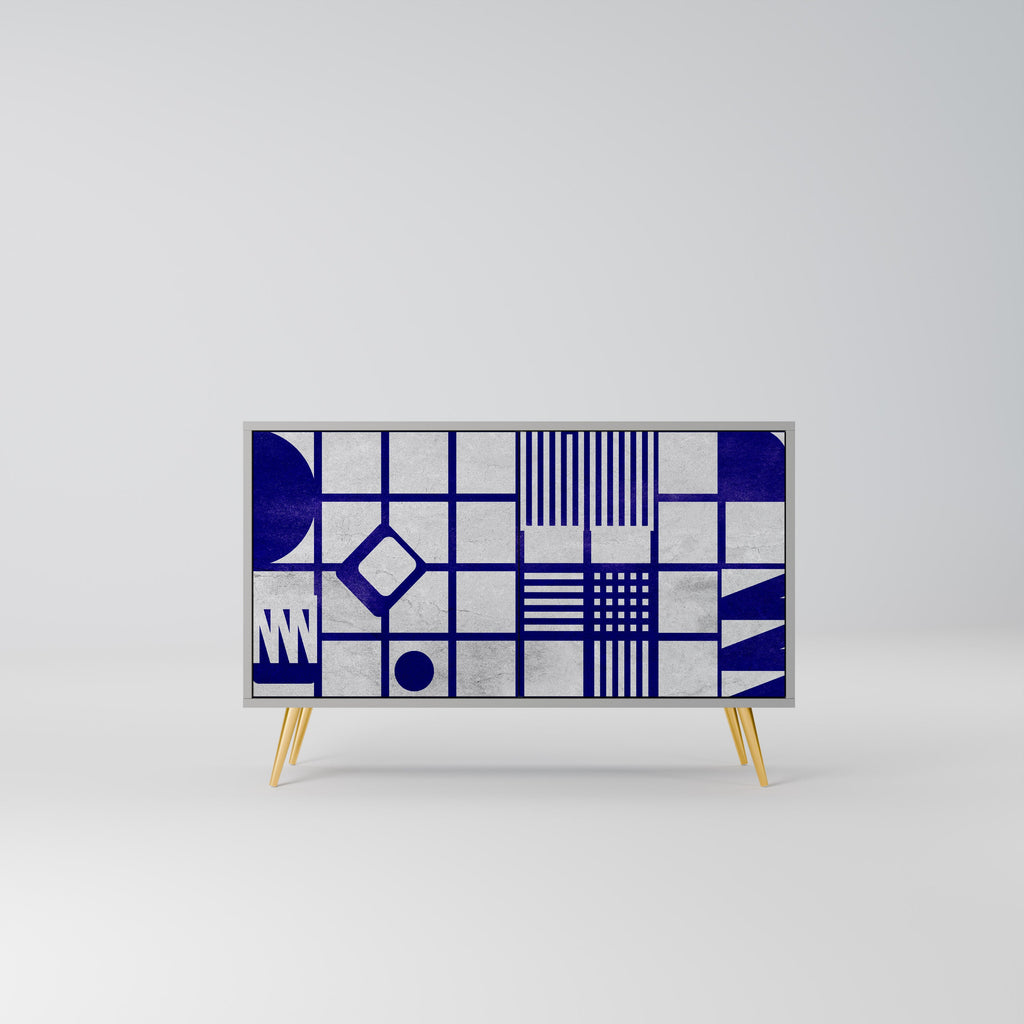 Buffet 2 portes THE RIGHT PLACES en finition grise