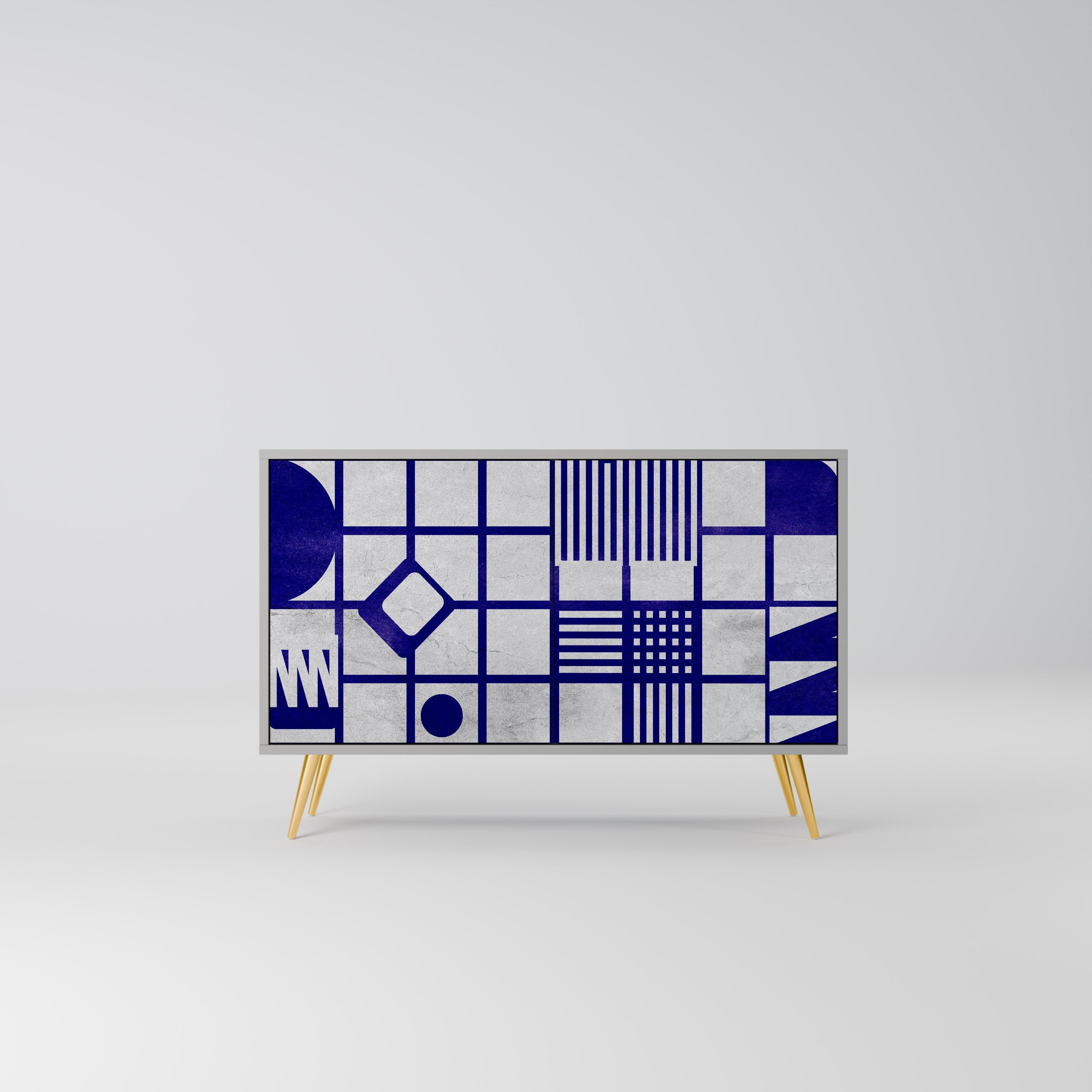 Buffet 2 portes THE RIGHT PLACES en finition grise