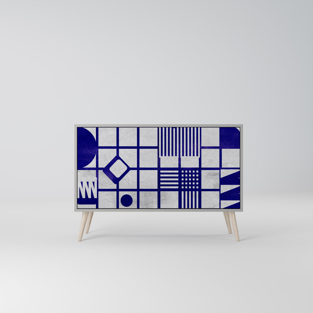 Buffet 2 portes THE RIGHT PLACES en finition grise