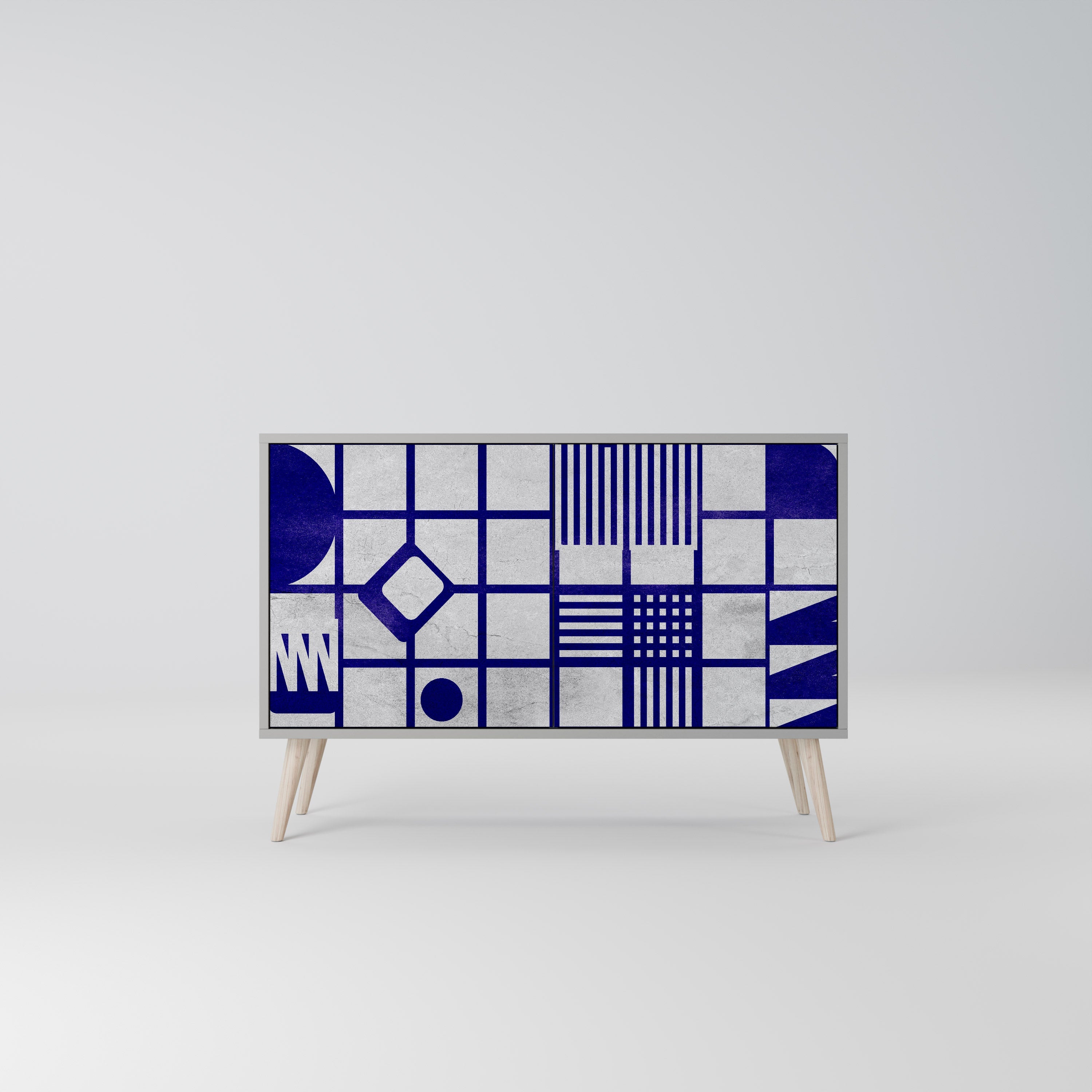 Buffet 2 portes THE RIGHT PLACES en finition grise