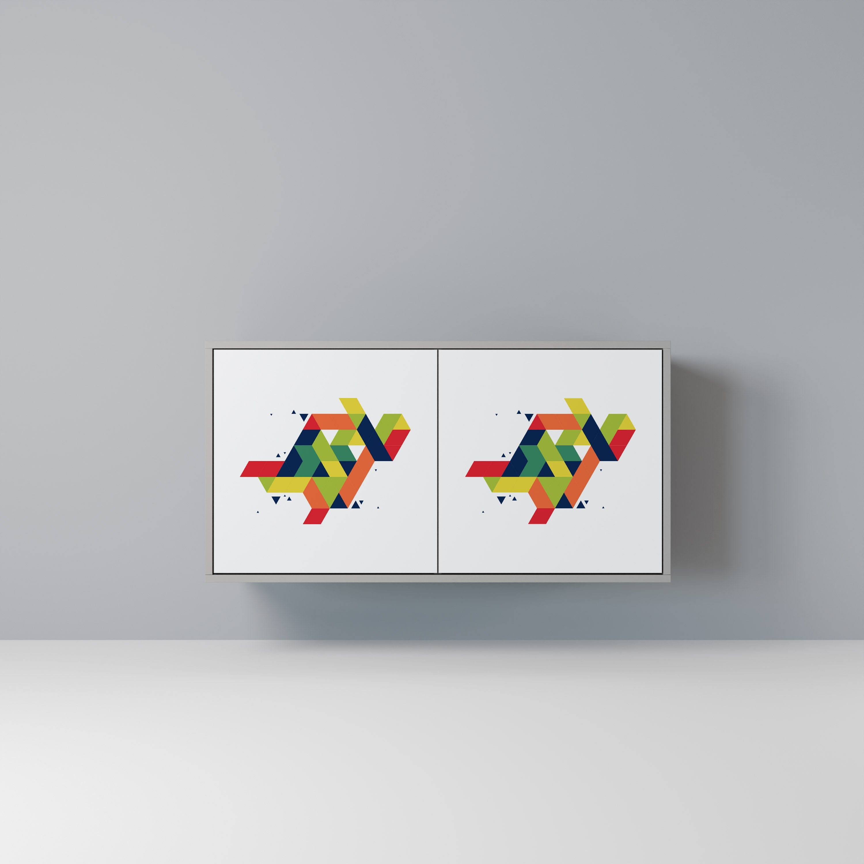 Buffet 2 portes FUTURE SIGN en finition grise