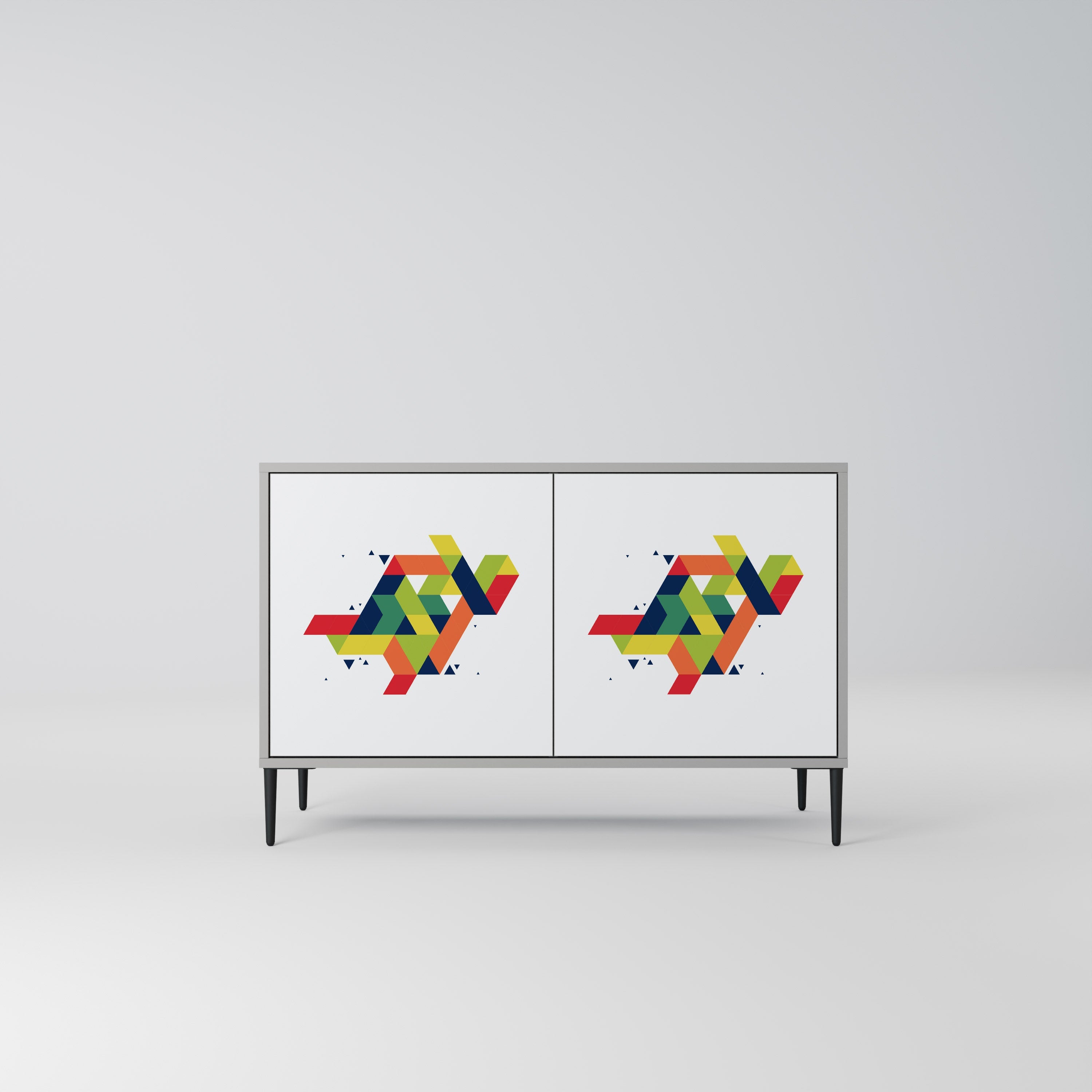 Buffet 2 portes FUTURE SIGN en finition grise