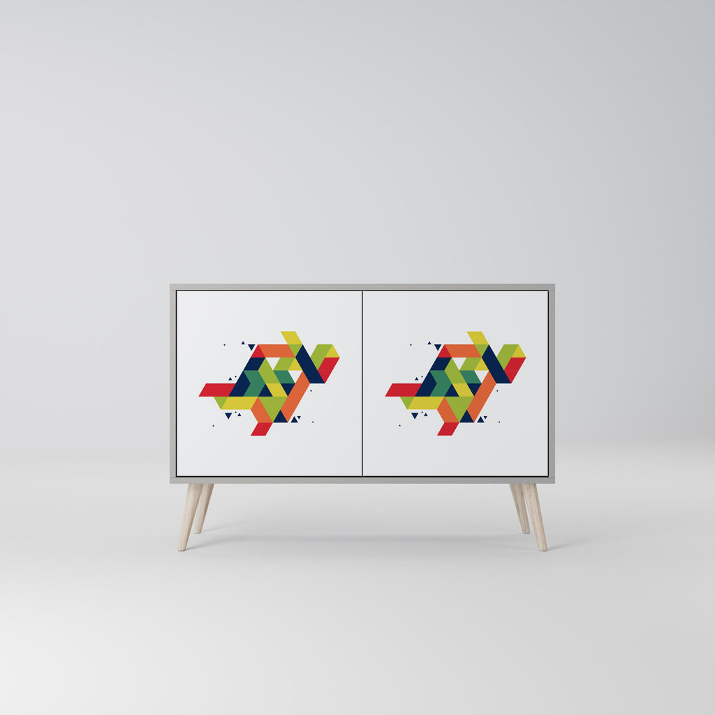 Buffet 2 portes FUTURE SIGN en finition grise