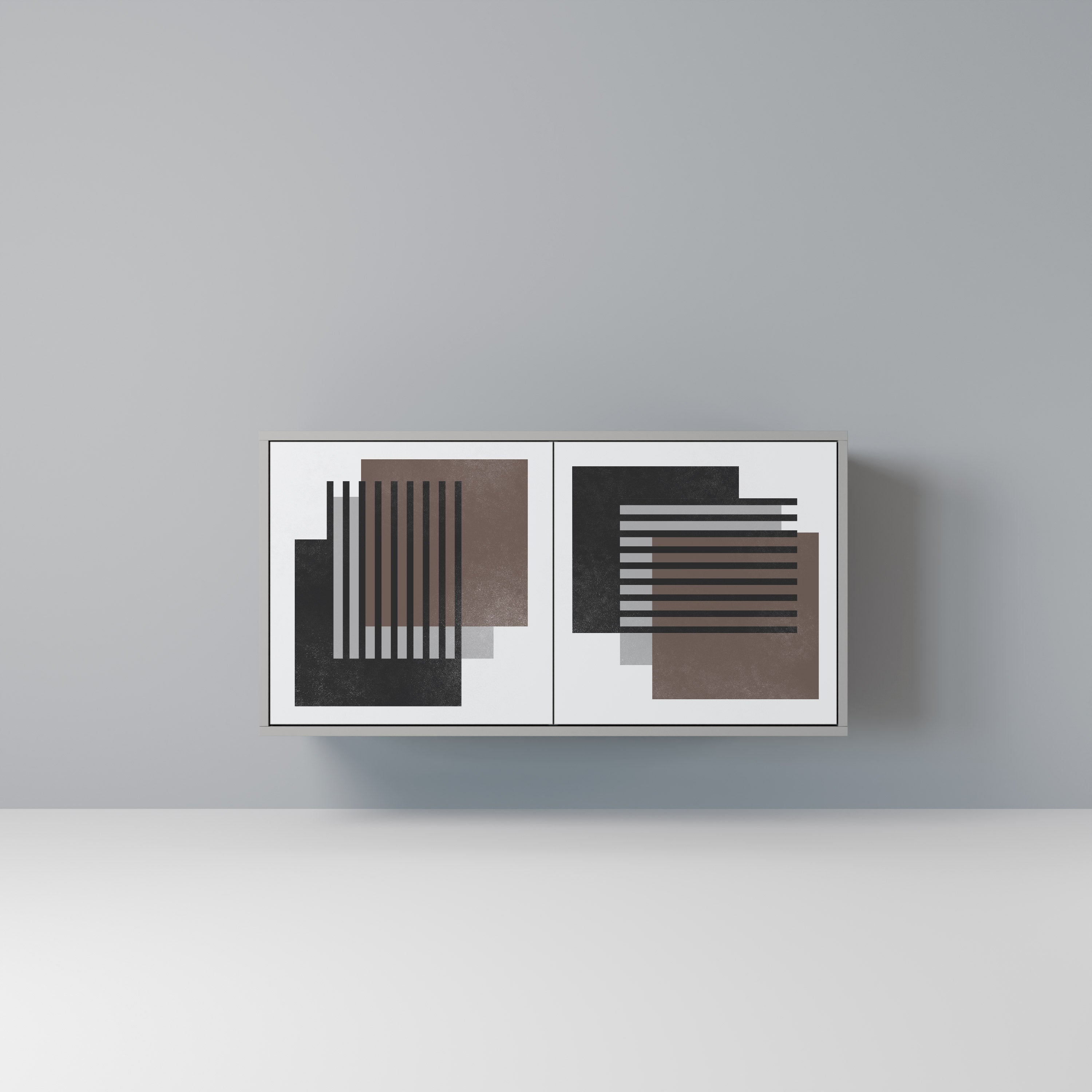 Buffet 2 portes SHADOW SYNCHRONY finition grise