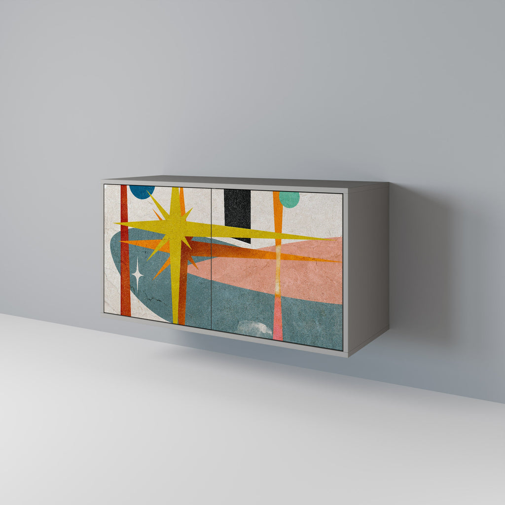 Buffet 2 portes INTERSTELLAR VIBES finition grise