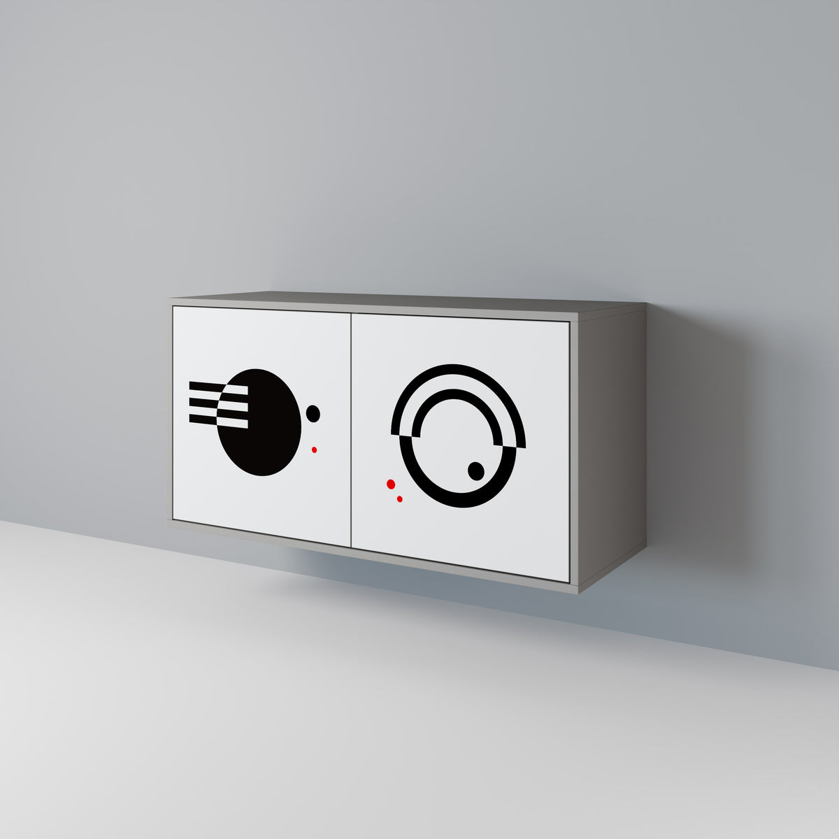 BLACK AND WHITE COMBINATION 2-Door Sideboard