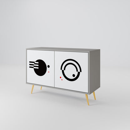 BLACK AND WHITE COMBINATION 2-Door Sideboard