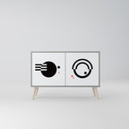 BLACK AND WHITE COMBINATION 2-Door Sideboard