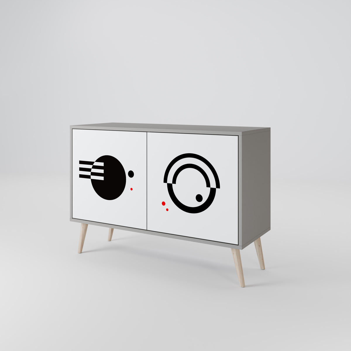 BLACK AND WHITE COMBINATION 2-Door Sideboard