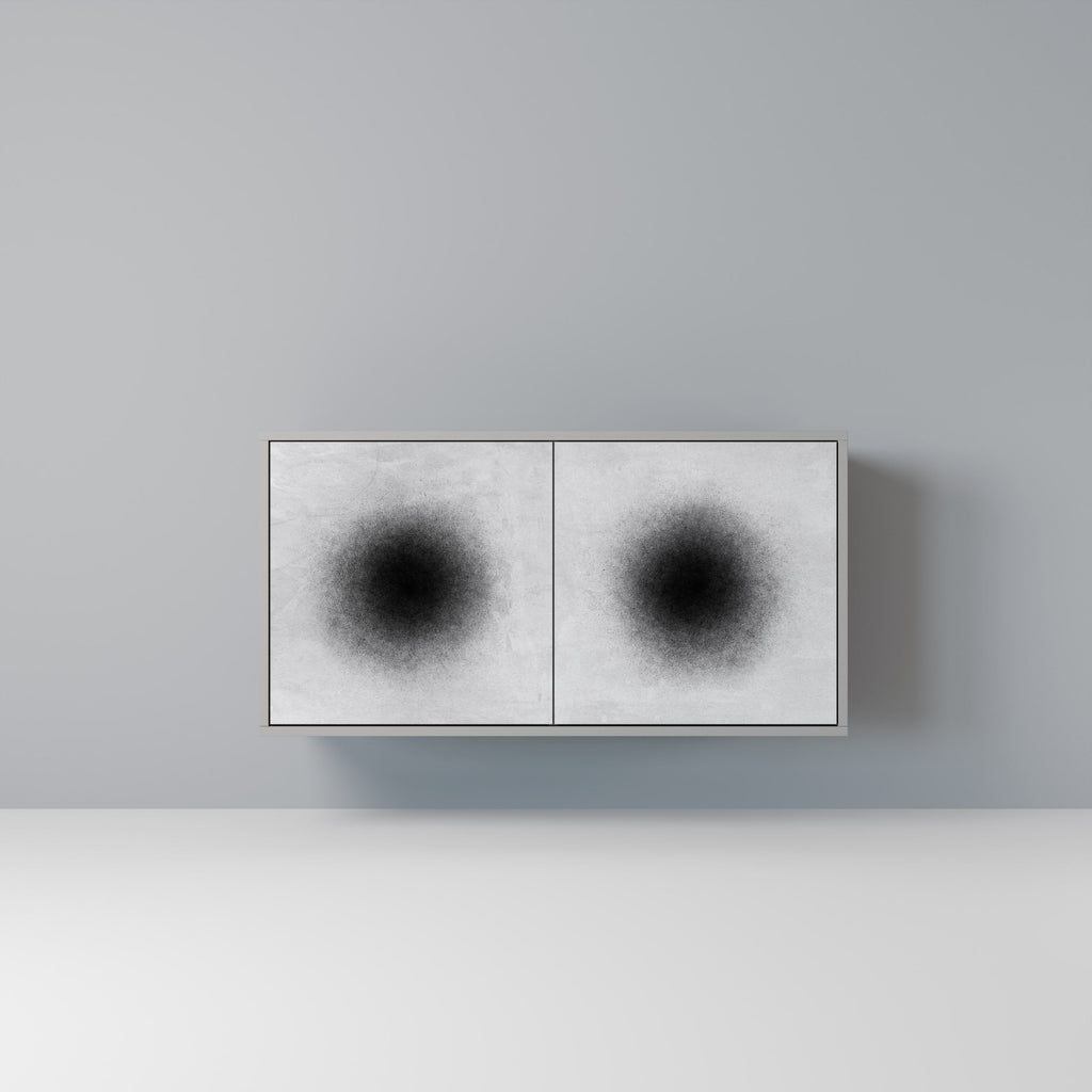 Buffet 2 portes BLACK HOLE finition grise