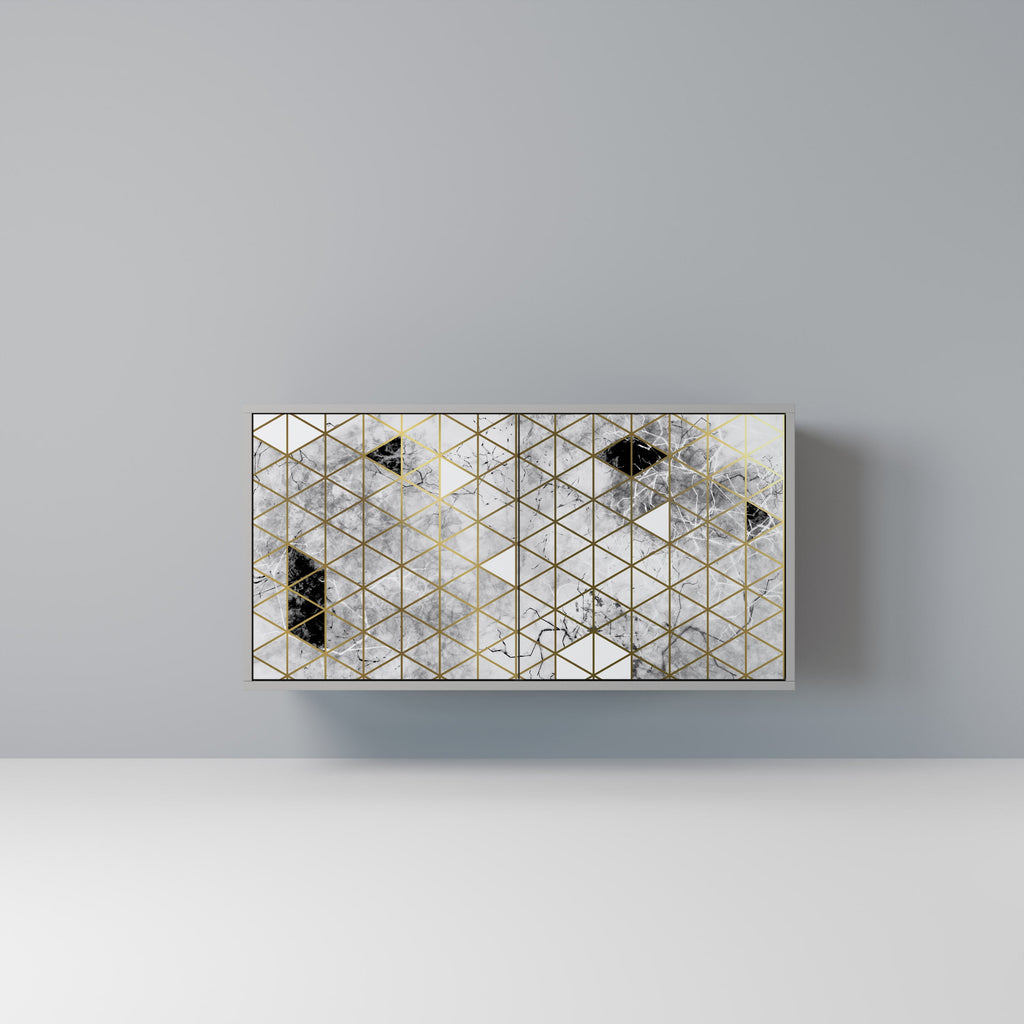 Buffet 2 portes ASHEN ARIA finition grise