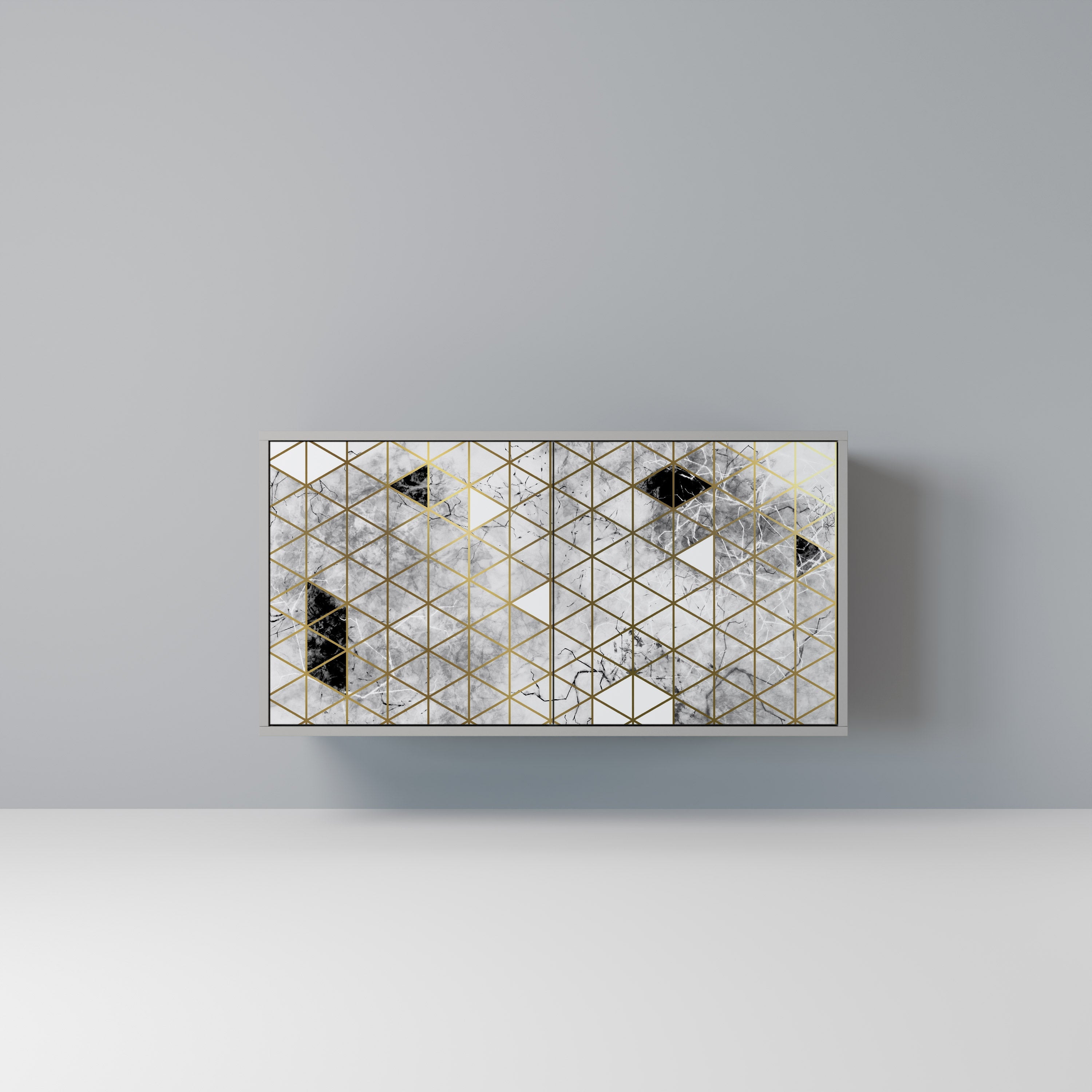 Buffet 2 portes ASHEN ARIA finition grise