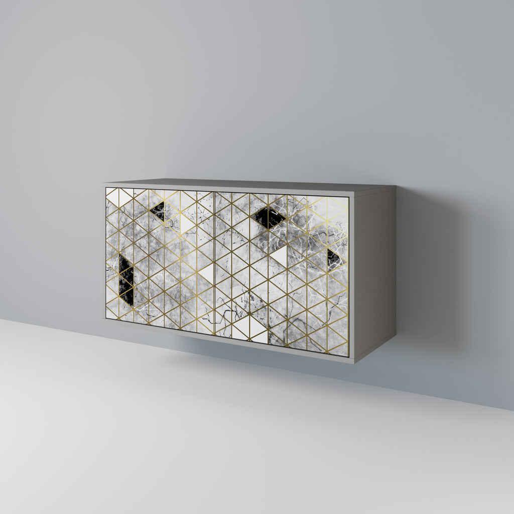 Buffet 2 portes ASHEN ARIA finition grise