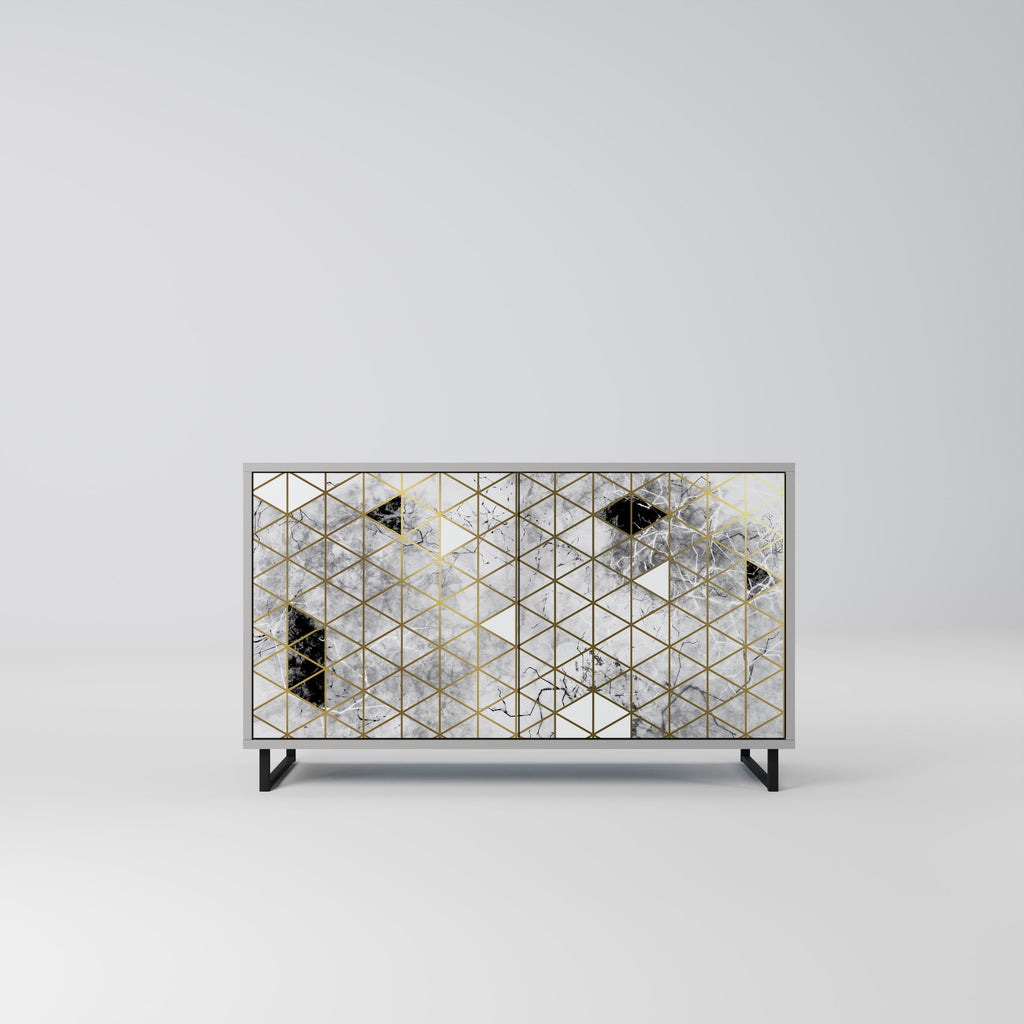 Buffet 2 portes ASHEN ARIA finition grise