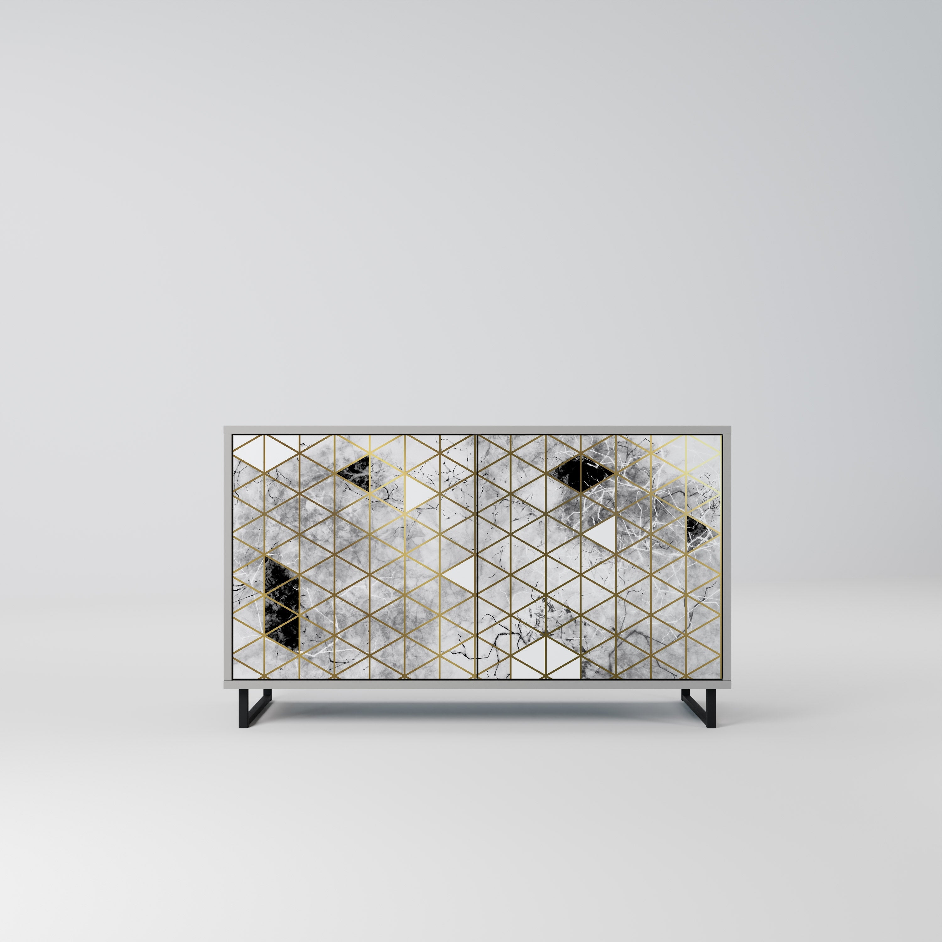 Buffet 2 portes ASHEN ARIA finition grise