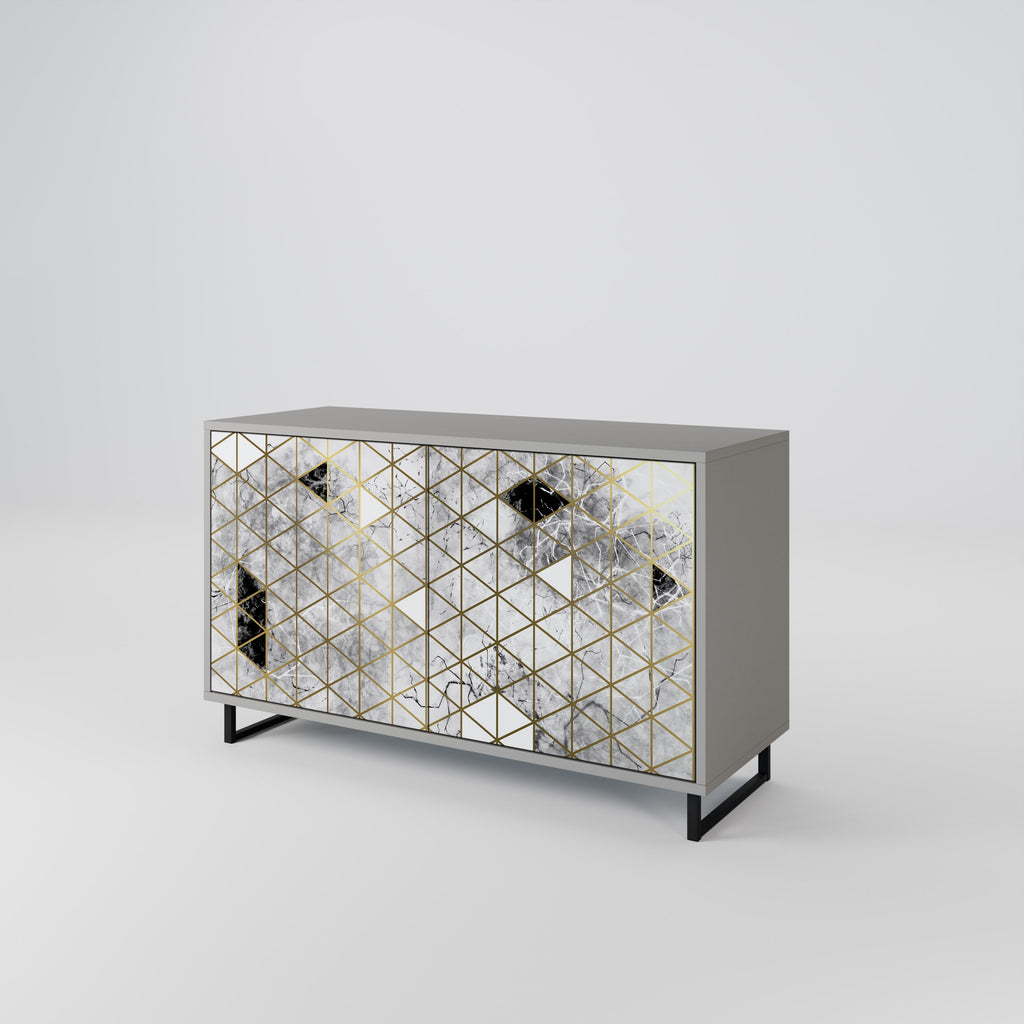 Buffet 2 portes ASHEN ARIA finition grise