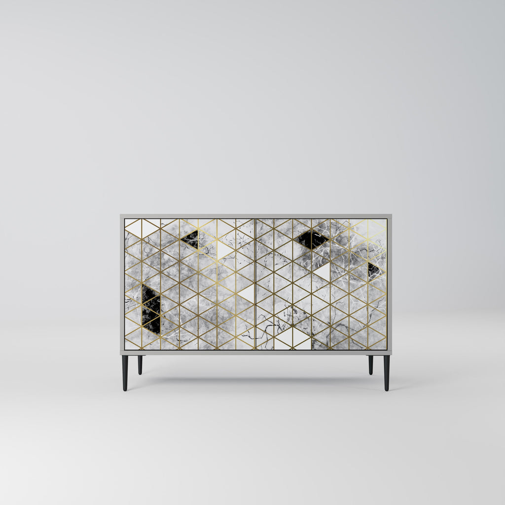 Buffet 2 portes ASHEN ARIA finition grise